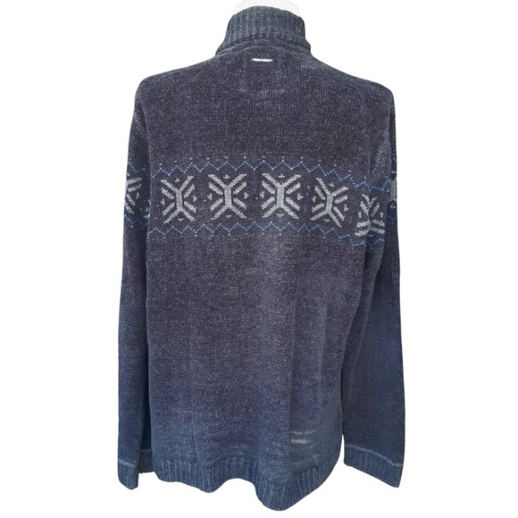 Point Zero SZ L Black Chenille Men's Quarter Zip Sweater - Picture 2 of 15